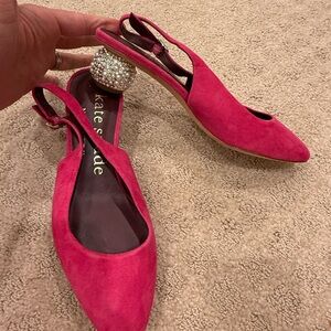 Kate Spade Pink Slingback Flats NWOB size 6